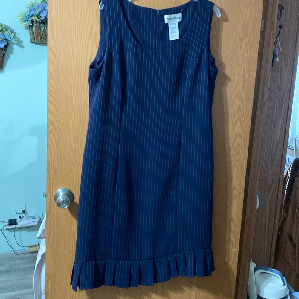blue dress. Pink pinstripe size 16 Danny and Nichole